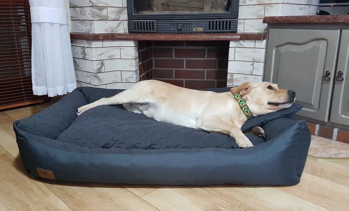 Merkloos Hondenmand Antraciet 120x90 Cm - Wasbaar Hondenkussen - Waterdicht Hondenbed - Afbeelding 4