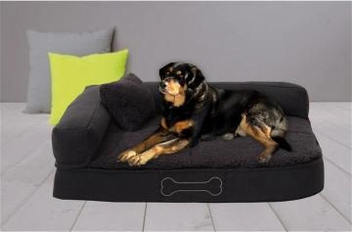 Sun Garden Pallina Orthopedisch Hondenkussen 120x80x27cm Antraciet/Grijs - Afbeelding 8