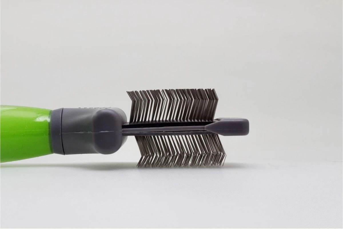 Moser Premium Slicker Borstel - Hondenvachtborstel - Groen Grijs - Afbeelding 3