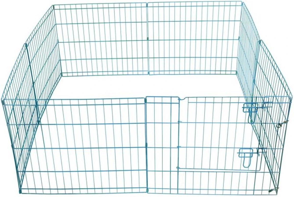 Topmast Puppyren Uitvouwbaar - Blauw - 560 Cm Omtrek - 60 Cm Hoog - Opvouwbaar - XL Hondenren - Voor Binnen - Afbeelding 2