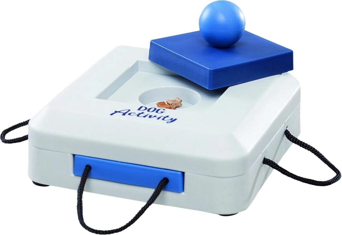 Trixie Dogtoy Dog Activity Strategy Game Gamble Box - Piepend Speelgoed - 15cm X 15cm X 9cm - Zwart/rood/oranje - Afbeelding 2