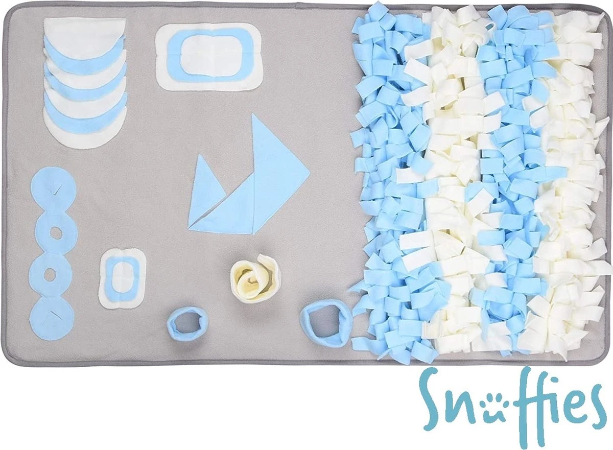 SNUFFIES® Snuffelmat Rocky 100x60cm - Snuffelmat - Snuffelmatten - Snuffelmat Hond- Intelligentie Speelgoed Hond - Hondenspeeltjes - Puppyspeelgoed