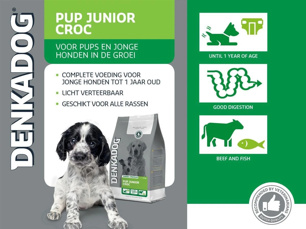 Denkadog Puppy/Junior Croc - Hondenvoer - Afbeelding 2