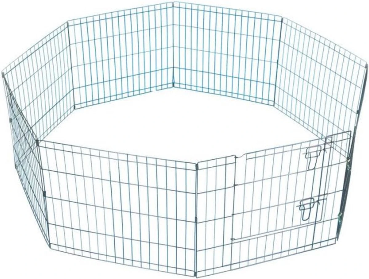 Topmast Puppyren Uitvouwbaar - Blauw - 560 Cm Omtrek - 60 Cm Hoog - Opvouwbaar - XL Hondenren - Voor Binnen - Afbeelding 3