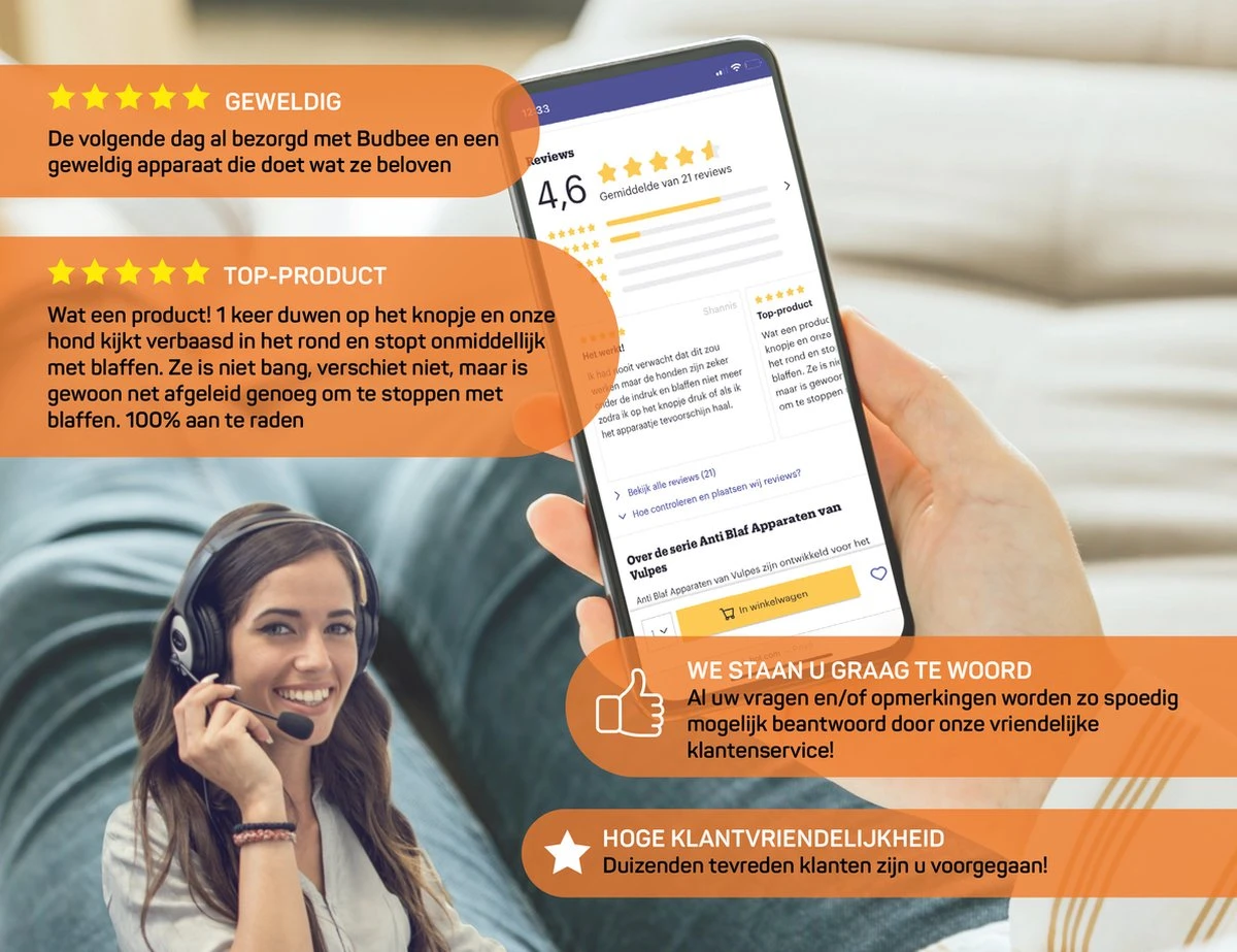 Vulpes Pets® Ultrasone Anti Blaf Apparaat – 3-in-1 Anti Blaf Apparaat Pro - Diervriendelijk & Zonder Schok - Alternatief Anti Blafband - Voor Kleine & Grote Honden - Audio - Flashlight - USB-Oplaadbaar - Afbeelding 15