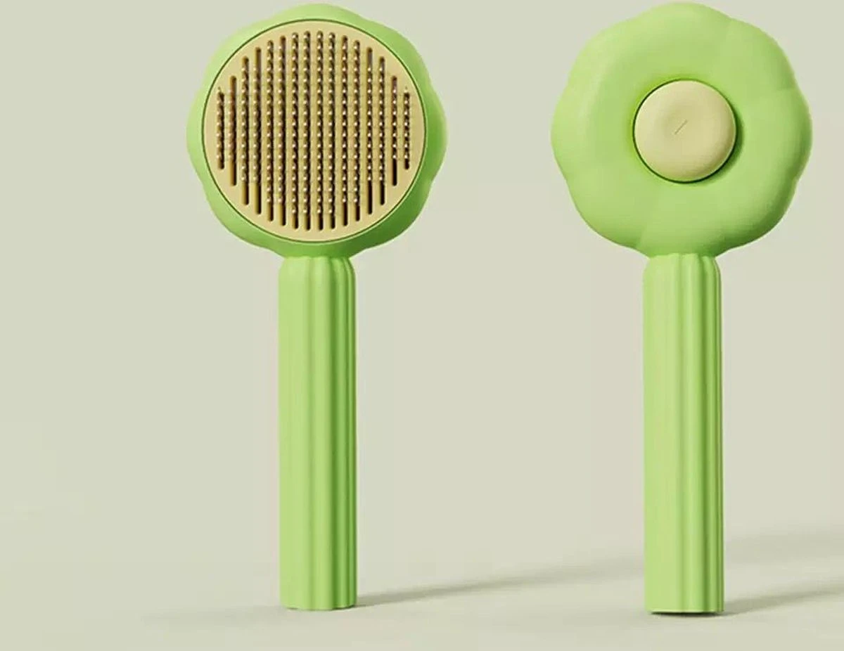 QT Petshop - Haarverwijderaar Voor Huisdieren - Groene Kattenborstel - Furminator Hondenborstel - Anti-Klit - Diervriendelijk - Dierenverzorging - Afbeelding 3