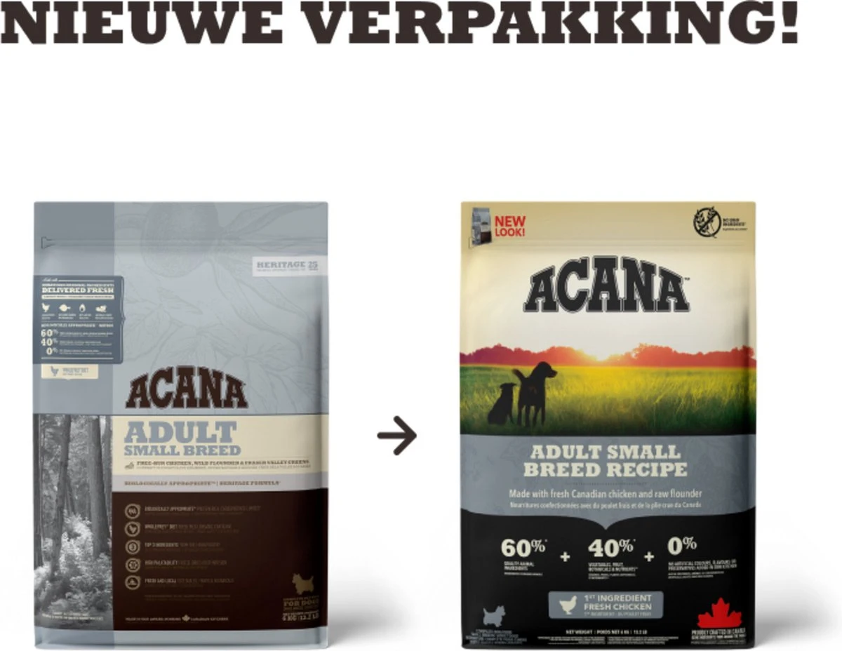 Acana Heritage Adult Small Breed - 6 KG - Afbeelding 4