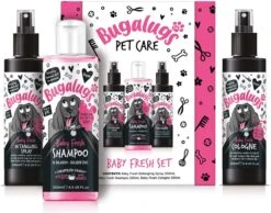 Bugalugs - Vachtverzorging Hond - Baby Fresh Gift Set - Hondenshampoo - Hondenparfum - Anti-klit Spray - 650 Ml - Kerstcadeau