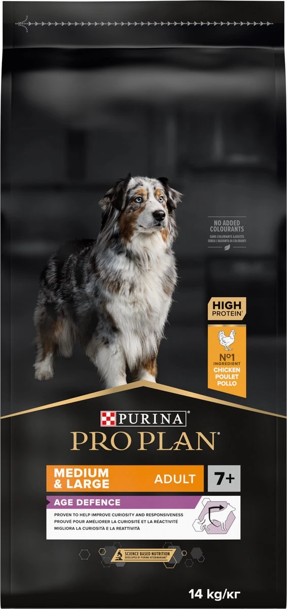 Pro Plan Medium & Large Adult 7+ (Senior) Age Defence - Honden Droogvoer- Kip - 14 Kg - Afbeelding 14