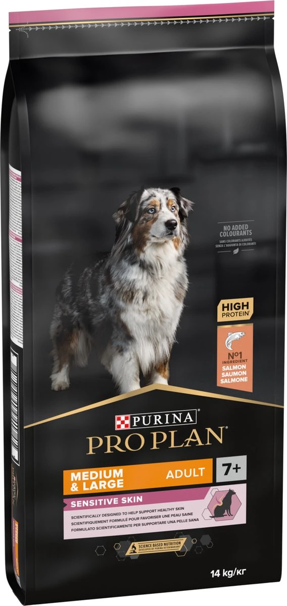 Pro Plan Medium & Large Adult 7+ (Senior) Sensitive Skin - Honden Droogvoer - Zalm - 14 Kg - Afbeelding 6
