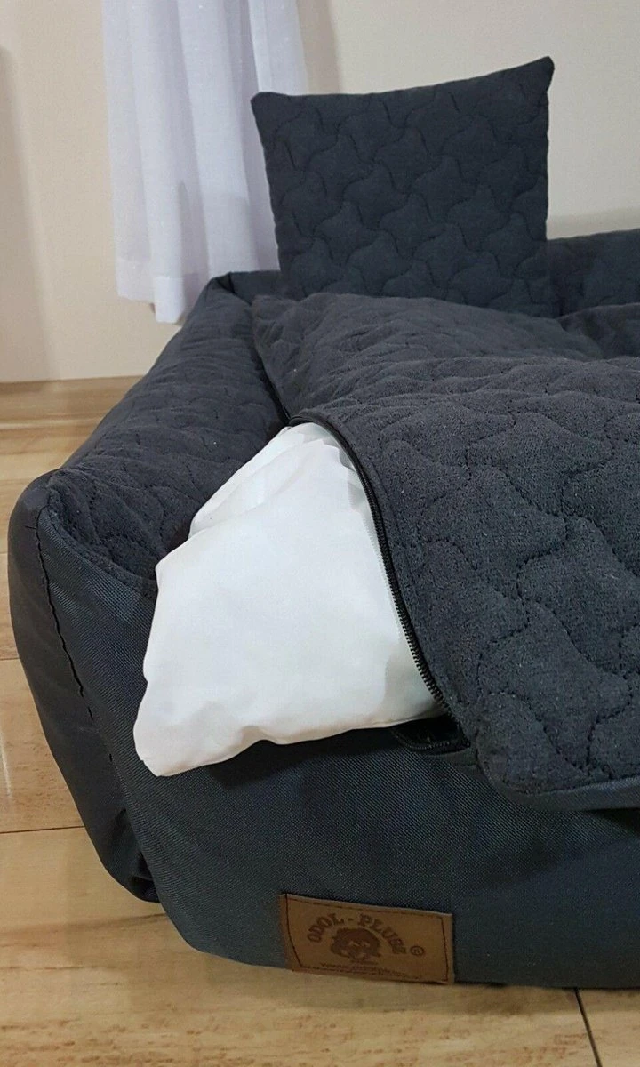 Merkloos Hondenmand Antraciet 120x90 Cm - Wasbaar Hondenkussen - Waterdicht Hondenbed - Afbeelding 2