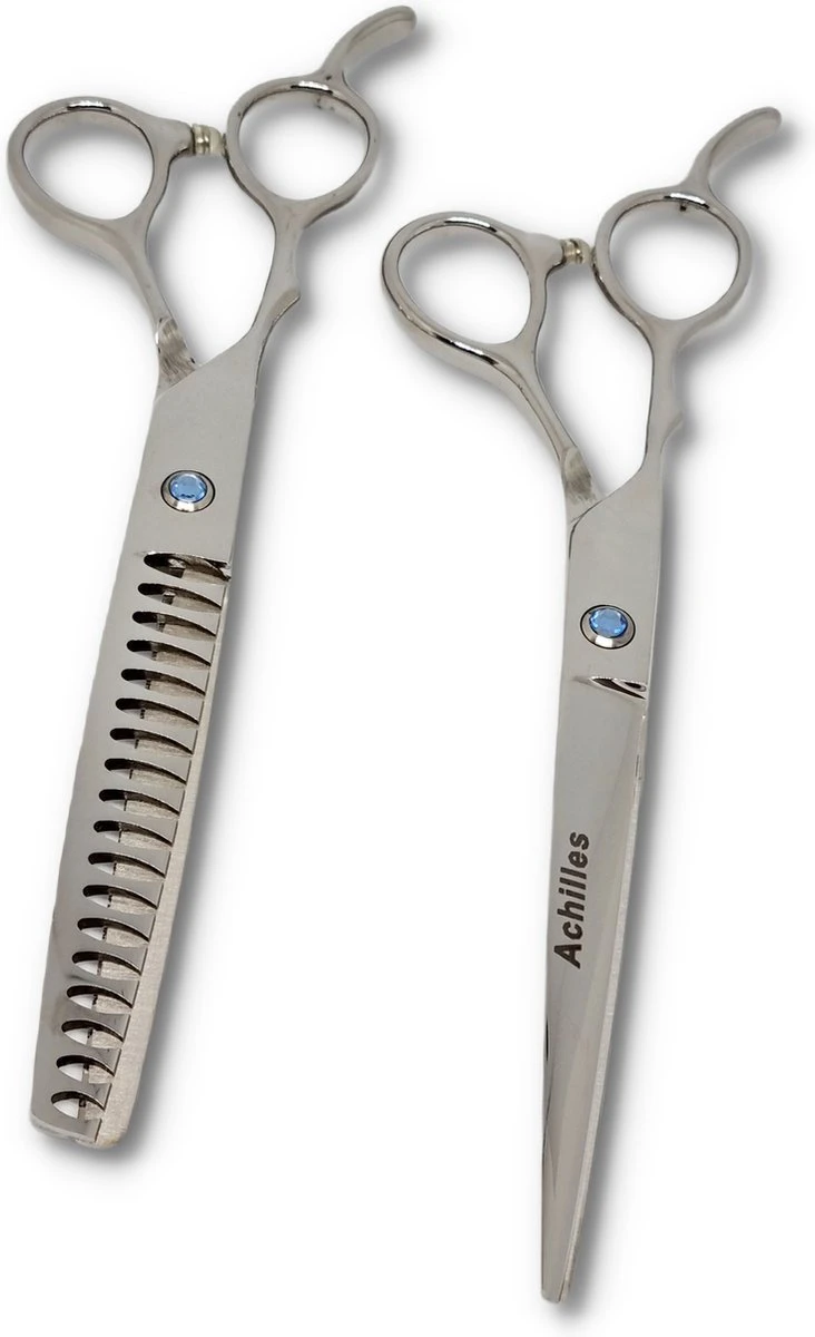 Achilles Linkshandig Professionele 7-Delig Scharenset Hond - Honden Schaar - Effileerschaar Hond - Afbeelding 2