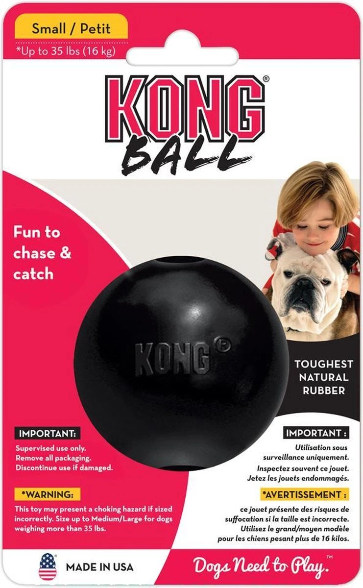 Kong Extreme Bal - Hondenspeelgoed - Zwart - S - Afbeelding 7