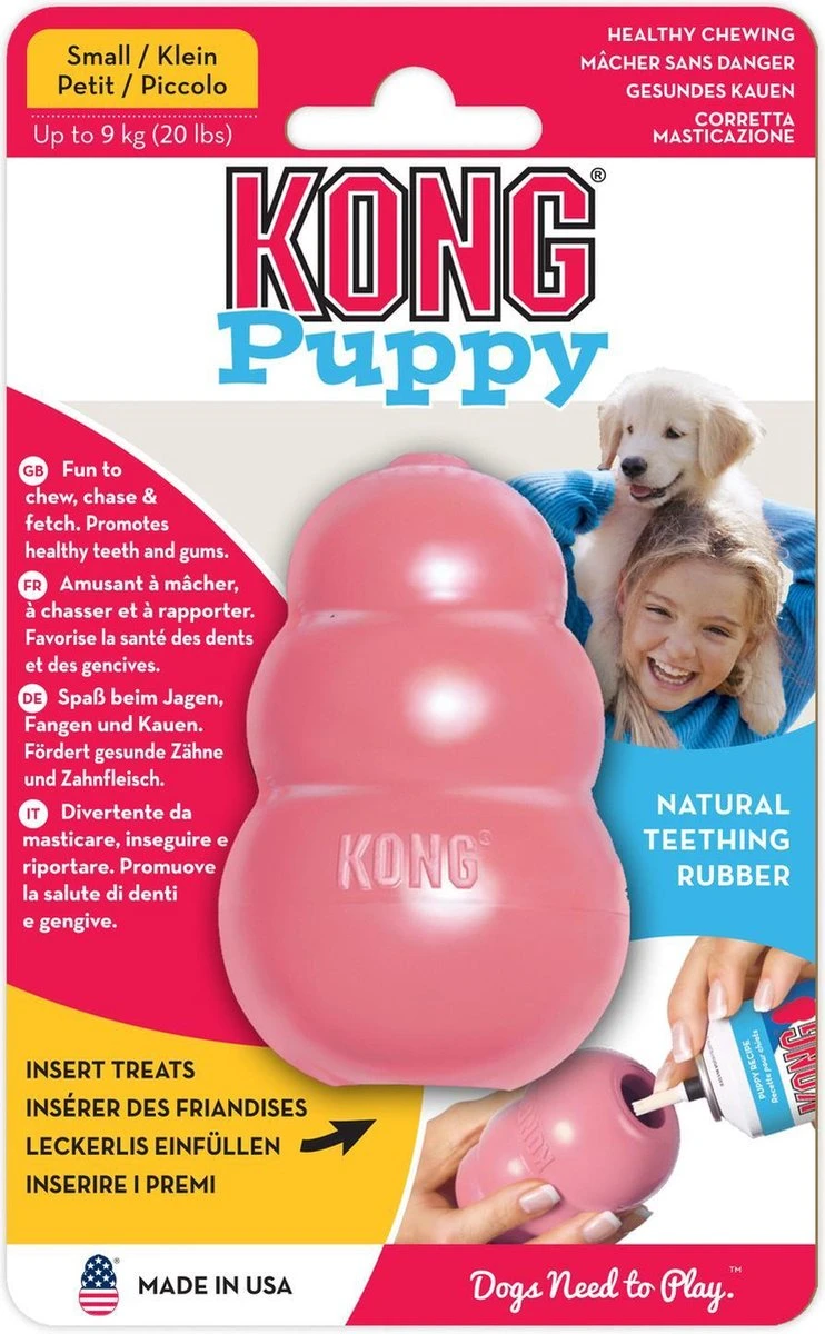 Kong Puppy - Kauwbot Hondenspeelgoed Small - Kauwbot - 85mm X 42mm - Groen/Wit - Afbeelding 8