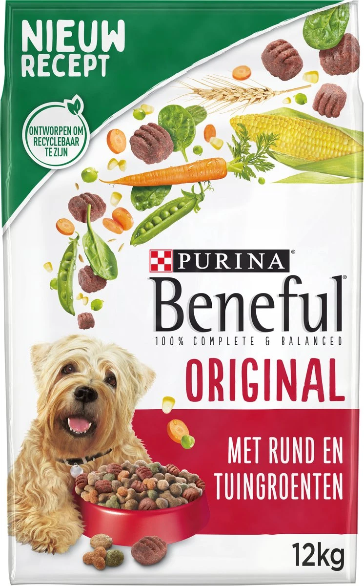 Beneful Original - Hondenvoer Met Rund En Tuingroenten - 12 Kg