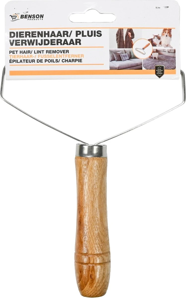 Benson Dierenhaarverwijderaar - Handmatig - Hout - 17.5 X 13.5 Cm - Afbeelding 2