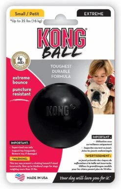 Kong Extreme Bal - Hondenspeelgoed - Zwart - S