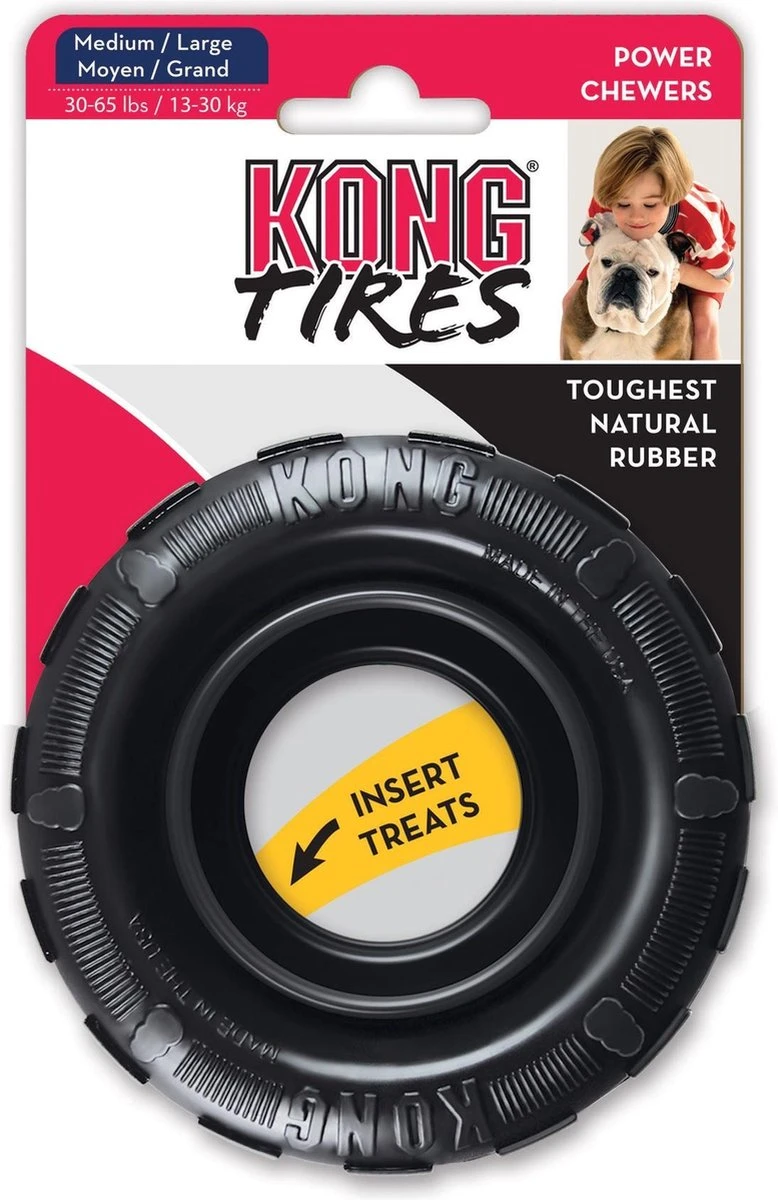 Kong Traxx Hondenspeelgoed - Rubber - M/L- Zwart - Afbeelding 7