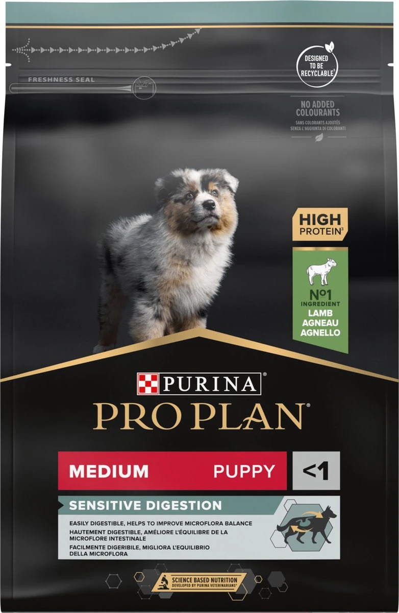 Pro Plan Medium Puppy Sensitive Digestion - Honden Droogvoer - Lam - 4 X 3 Kg - Afbeelding 7