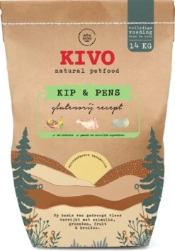 Kivo Petfood Hondenbrokken Kip & Pens 14 Kg Koudgeperst - Glutenvrij
