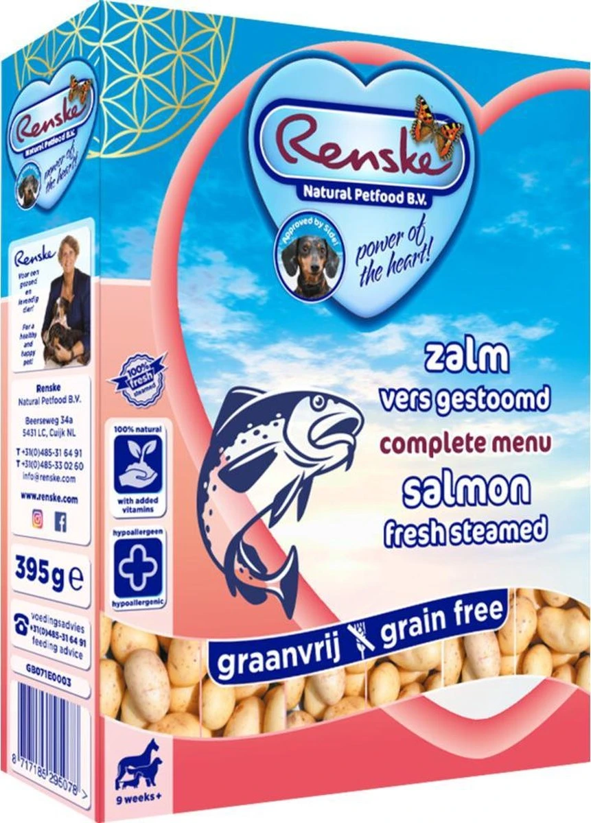 Renske Vers Vlees Zalm Graanvrij - Hondenvoer - 10 X 395 Gr - Afbeelding 8