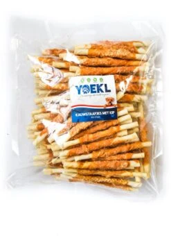 YOEKL Kauwstaafjes Met Kip 100 Stuks Hondensnack Kauwsnack Kauwbot