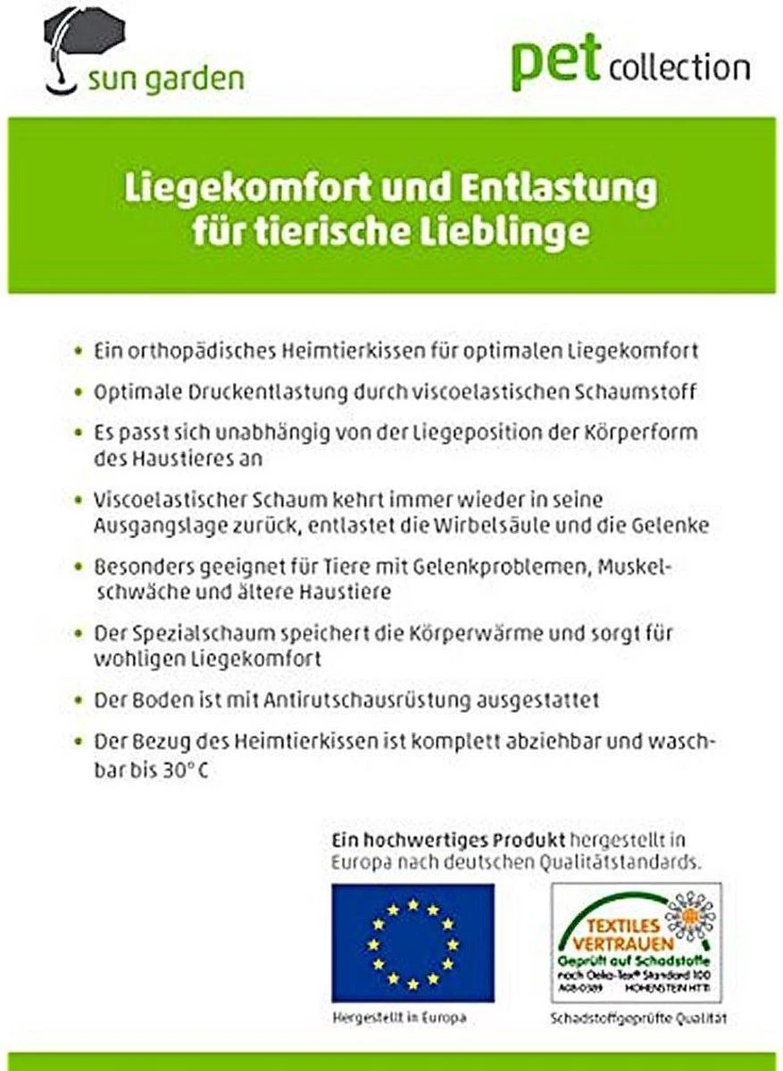 Sun Garden Buddy Orthopedisch Hondenkussen 140x100x10cm - Afbeelding 6
