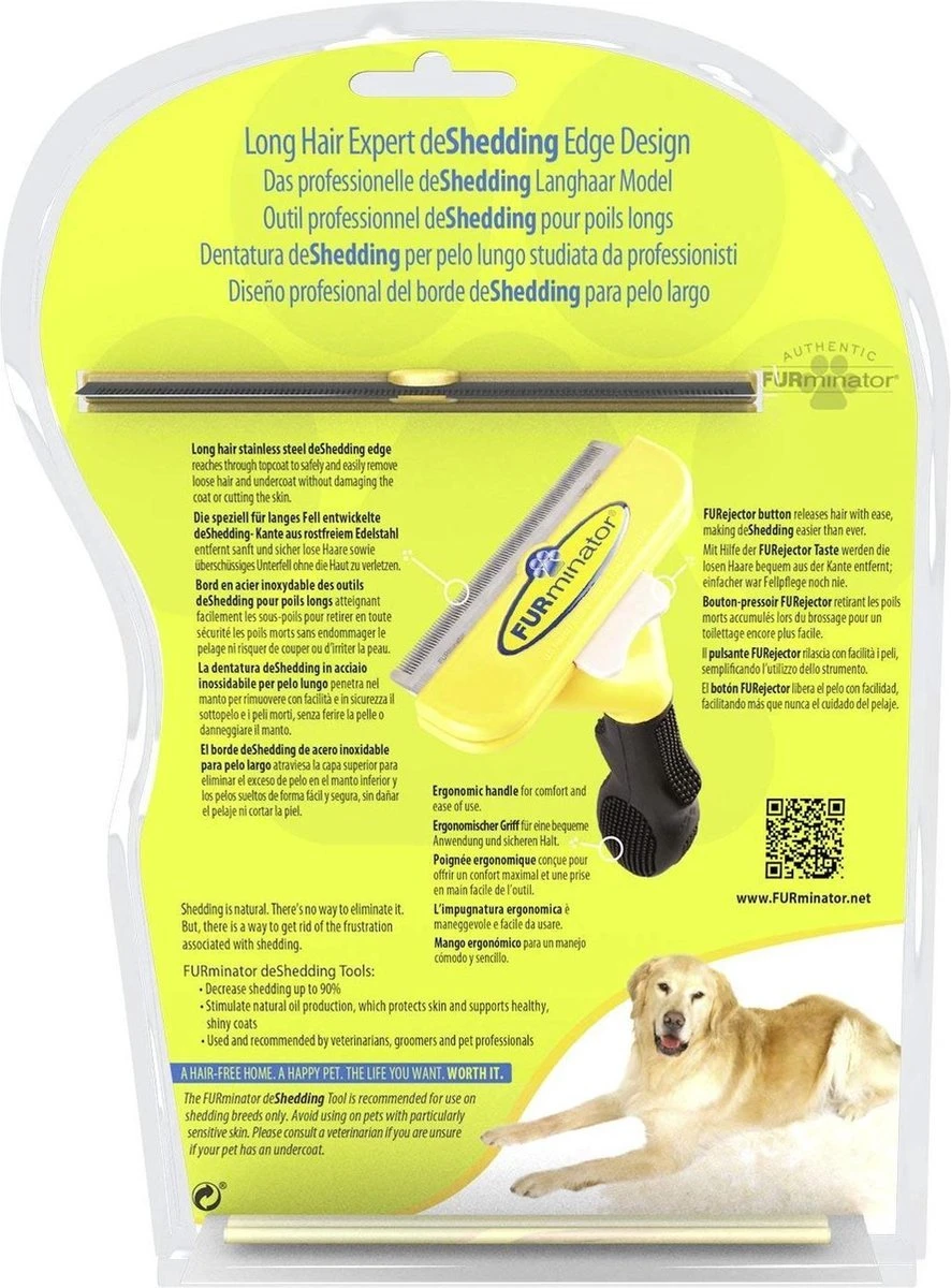 Furminator® Hond Langhaar - Vermindert Haaruitval Tot 90% - Hondenborstel - L - Afbeelding 3