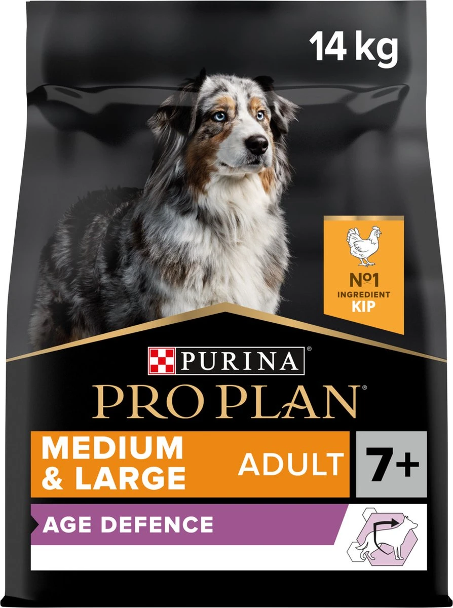 Pro Plan Medium & Large Adult 7+ (Senior) Age Defence - Honden Droogvoer- Kip - 14 Kg - Afbeelding 13