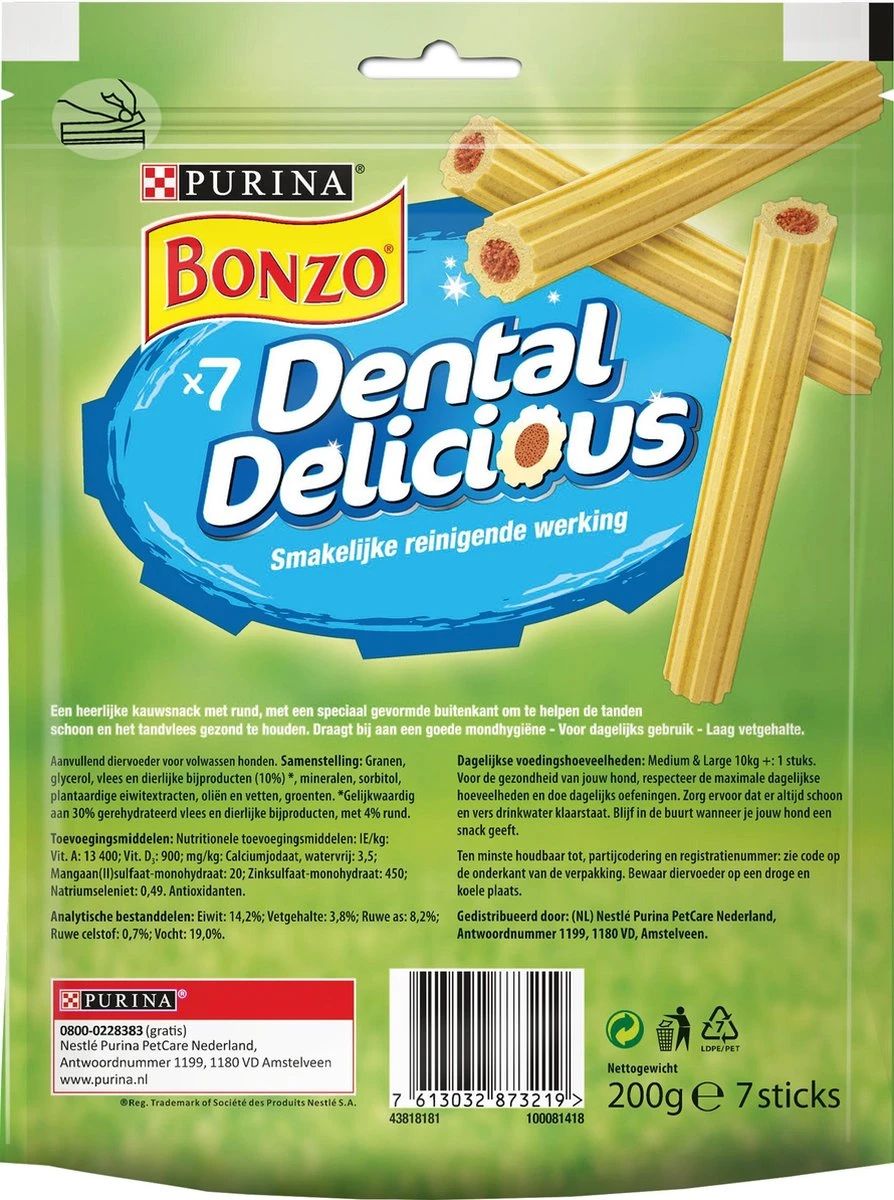 Bonzo Dental Delicious - Hondensnacks Rund - 6 X 200 G - Afbeelding 4