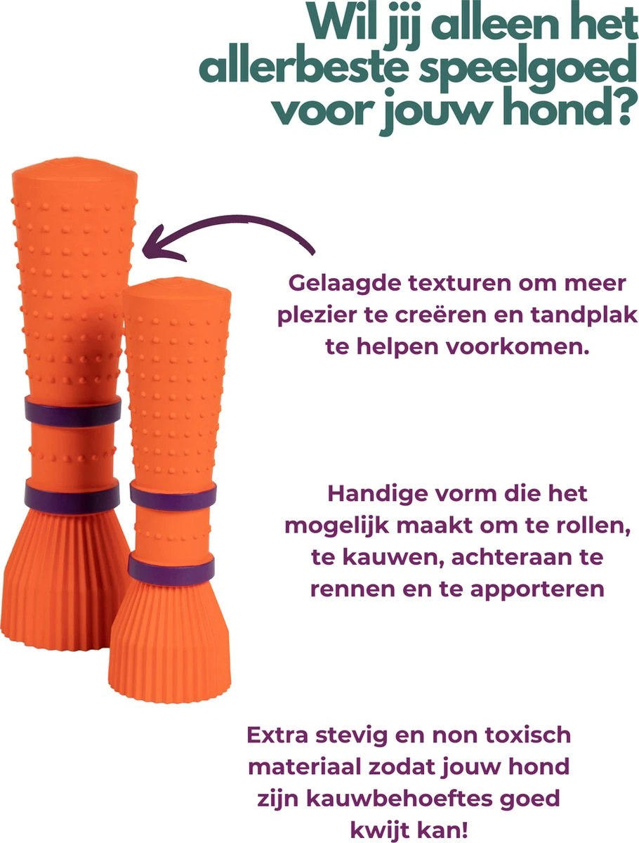 Furmey Zoomies - Honden Speelgoed - Hondenspeeltjes - Kauwbotten Hond - S Groen - 17 Cm - Afbeelding 2