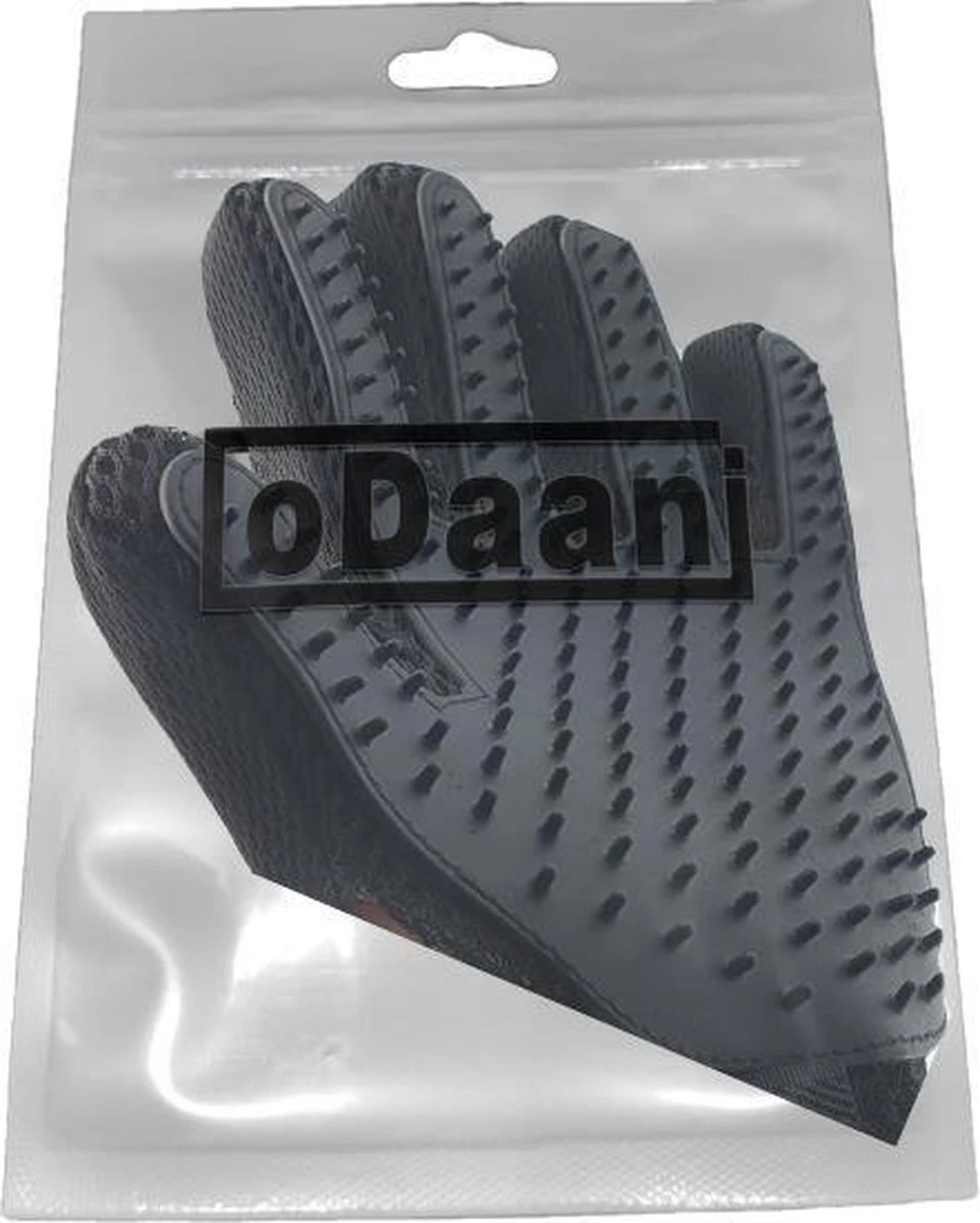 Borstel Voor Huisdieren - 2 Stuks LINKS + RECHTS - Voor Elke Vacht - Silicone - Vachtborstel - Borstel Handschoen - Zwart- ODaani - Afbeelding 4