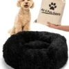All 4 Pets Supply® Hondenmand Donut - Kattenmand - Maat XS - Geschikt Voor Honden/katten Tot 30 Cm - Hondenkussen - Zwart