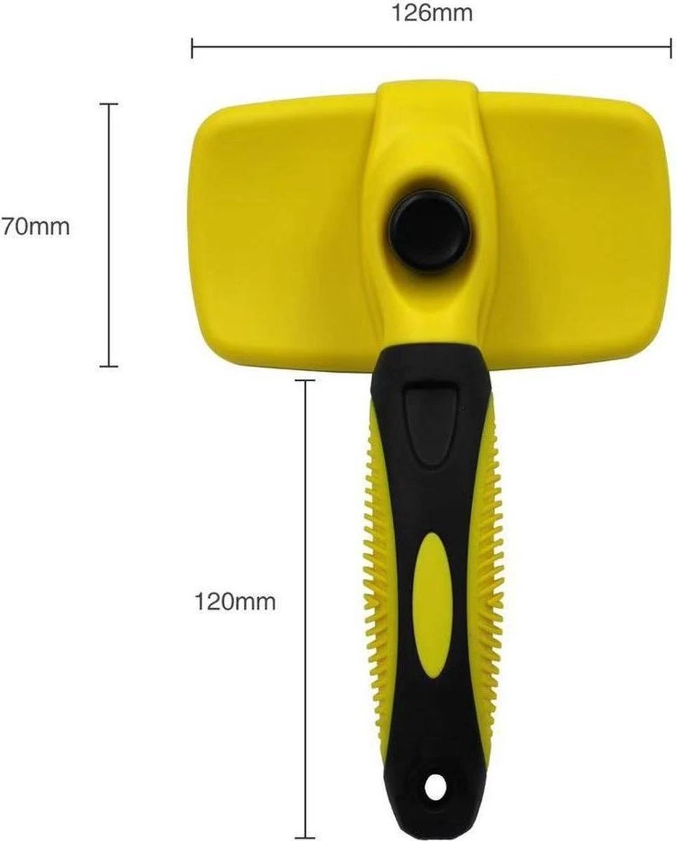 ElegaPet Hondenborstel Groen - Hondenhaar Verwijderen - Kat En Hondenkam - Slickerborstel Hond En Kat - Groomer - Ondervacht Kam Hond - Borstel Hond - Hondenborstel Langharig En Kortharig - Slickerborstel - Anti Klit/Knopen/Huidschilfers - Afbeelding 4