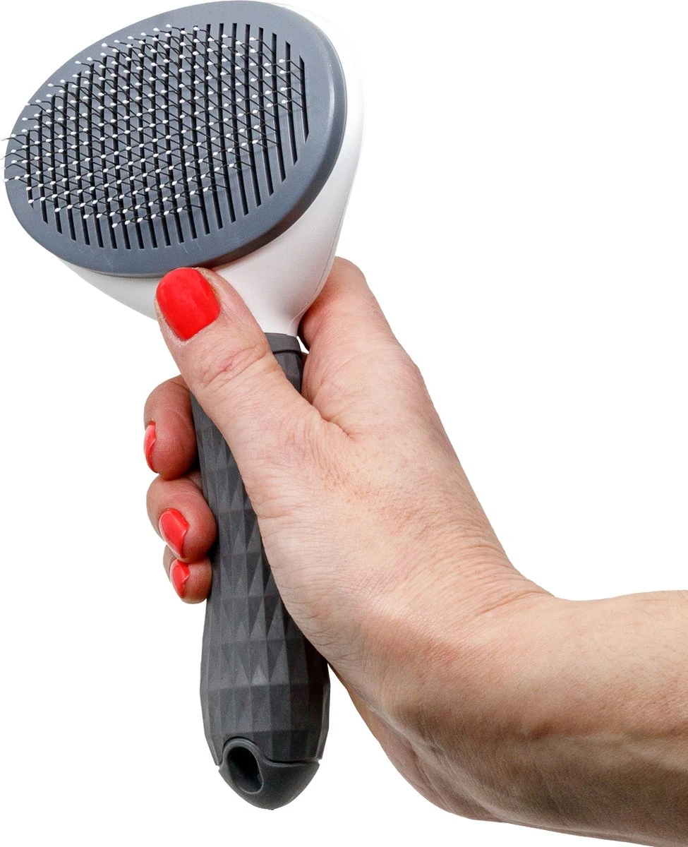 Lorell Pet Company Kattenborstel/Hondenborstel - Borstel Voor Langharig/kortharig -Hondenhaar En Kattenhaar Verwijderaar - Grijs