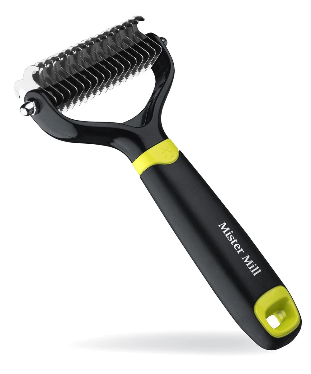 Mister Mill Professionele 2-Zijdige Ondervacht Kam Voor Hond En Kat – Honden/Kattenborstel – Klittenkam – 9,5 Cm.