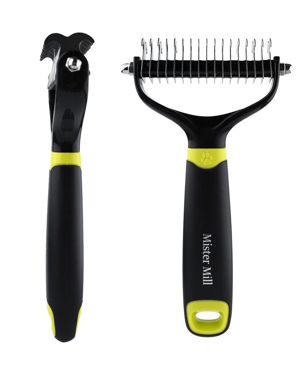 Mister Mill Professionele 2-Zijdige Ondervacht Kam Voor Hond En Kat – Honden/Kattenborstel – Klittenkam – 9,5 Cm. - Afbeelding 2
